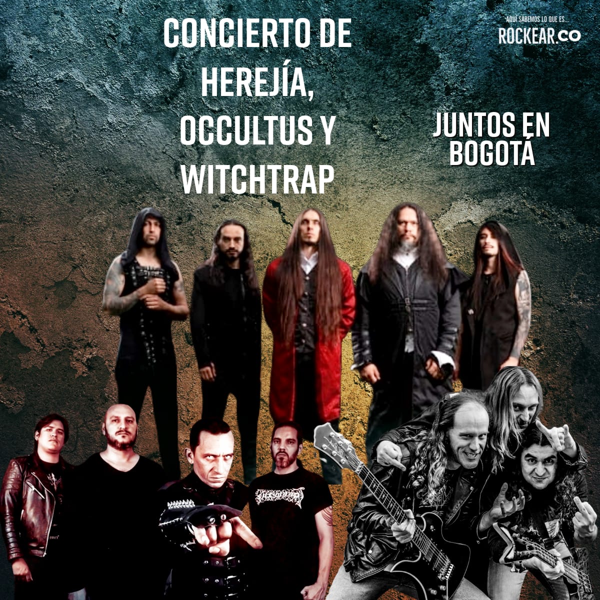 Las puertas del Teatro El Ensueño se abren el próximo sábado 14 de septiembre para darle la bienvenida a los dioses del metal colombiano: Herejía, Occultus y Witchtrap