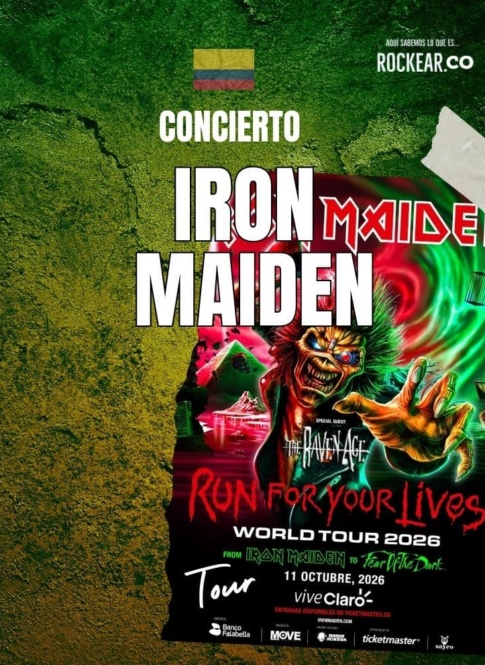 Notas Nacionales Colombia concierto de Iron Maiden Bogotá 2026